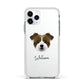 Jacktzu Personalised Apple iPhone 11 Pro in Silver with White Impact Case