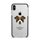 Jacktzu Personalised Apple iPhone Xs Max Impact Case Black Edge on Silver Phone