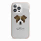 Jacktzu Personalised iPhone 13 Pro TPU Impact Case with Pink Edges