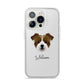 Jacktzu Personalised iPhone 14 Pro Clear Tough Case Silver