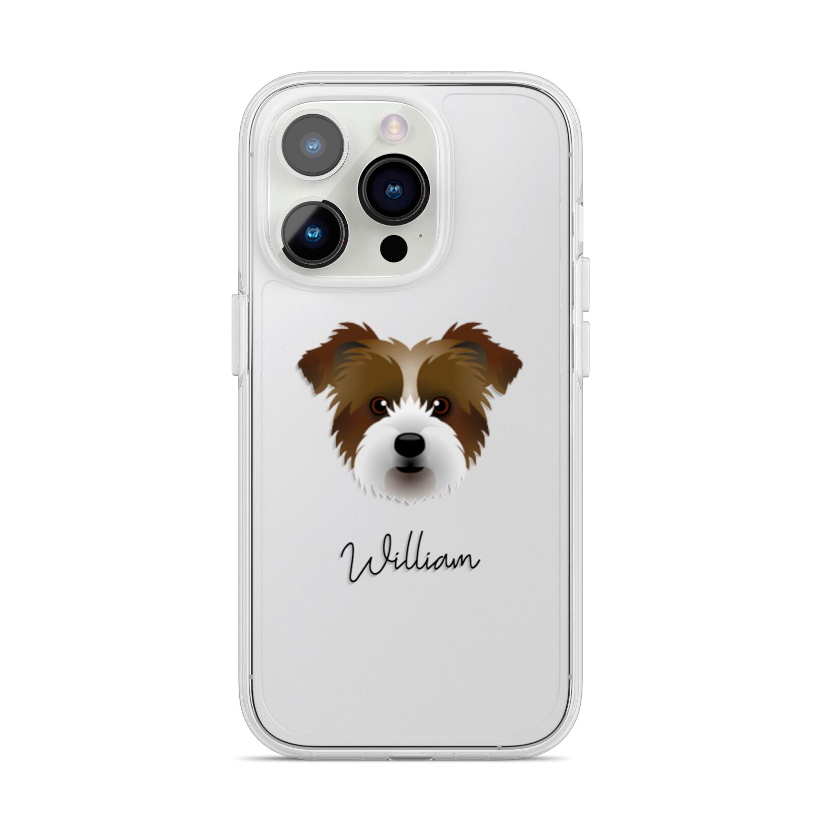 Jacktzu Personalised iPhone 14 Pro Clear Tough Case Silver