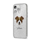 Jacktzu Personalised iPhone 14 Pro Max Glitter Tough Case Silver Angled Image
