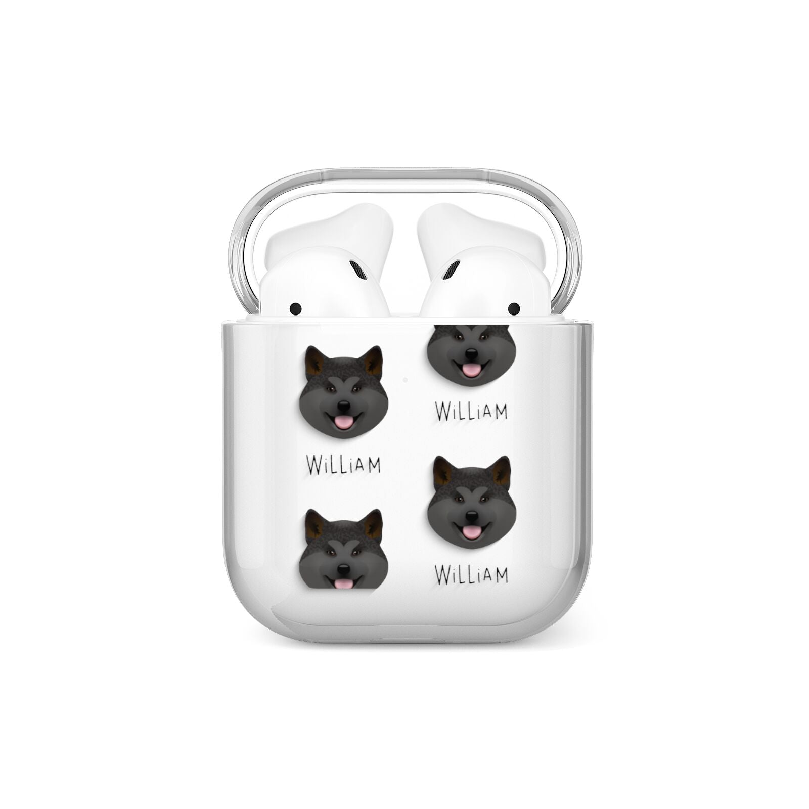 Japanese Akita Icon with Name AirPods Case