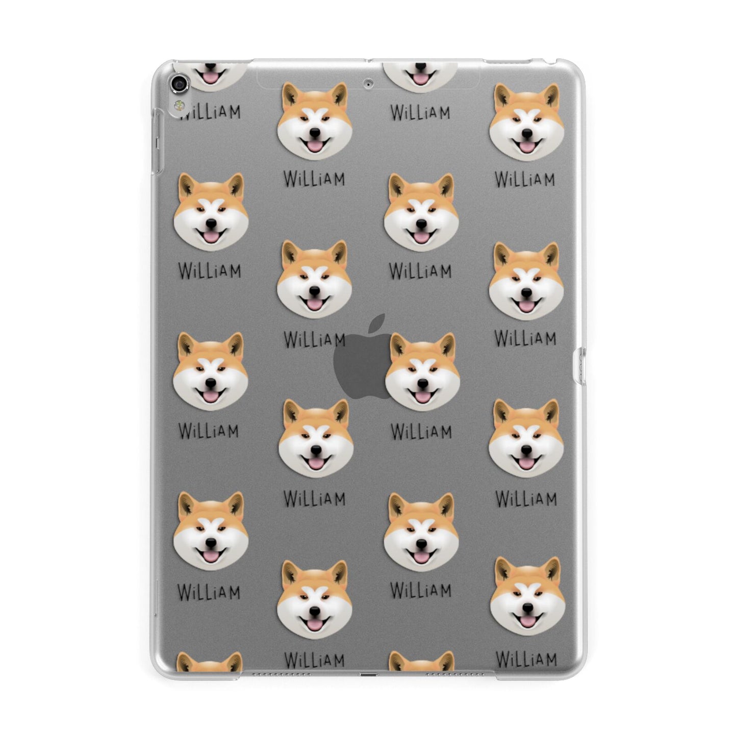 Japanese Akita Icon with Name Apple iPad Silver Case