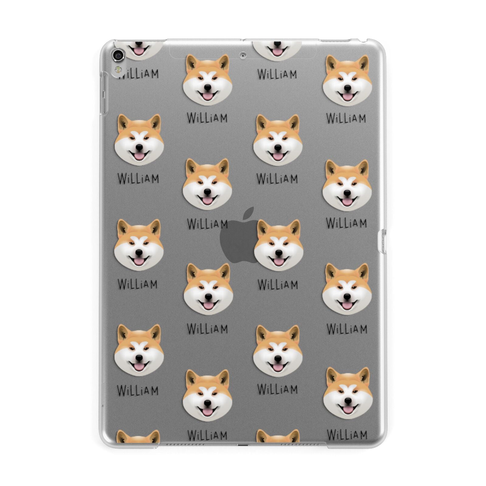 Japanese Akita Icon with Name Apple iPad Silver Case