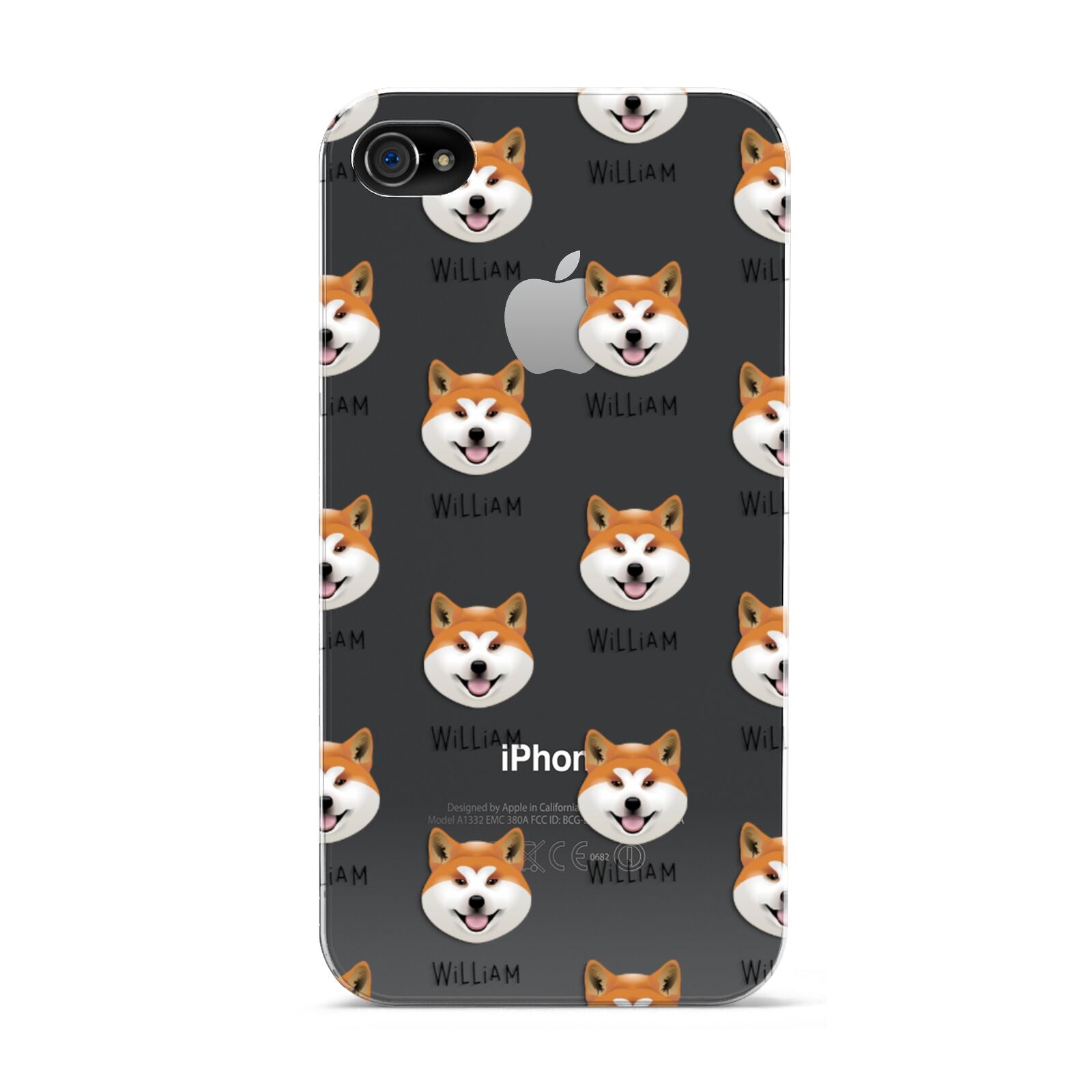 Japanese Akita Icon with Name Apple iPhone 4s Case
