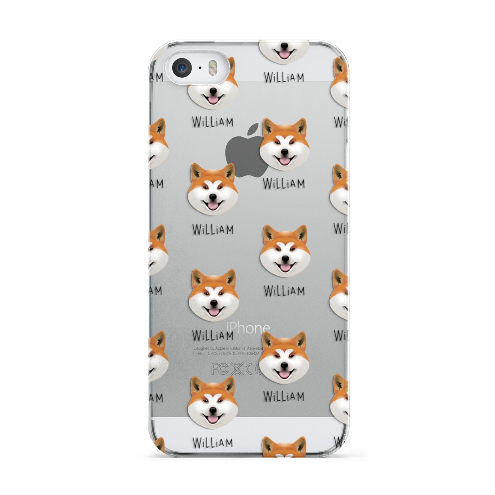 Japanese Akita Icon with Name Apple iPhone 5 Case
