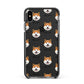 Japanese Akita Icon with Name Apple iPhone Xs Max Impact Case Black Edge on Black Phone