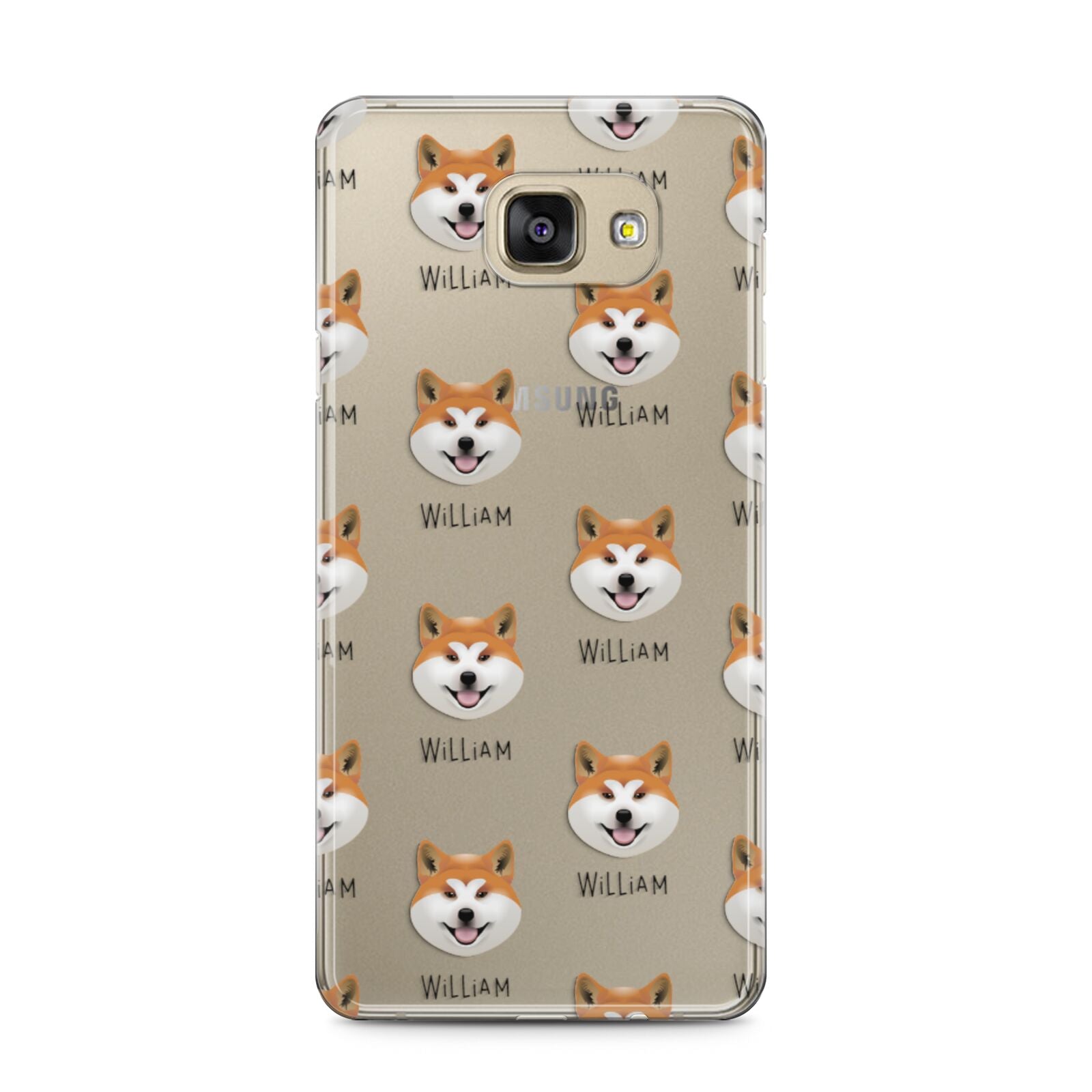 Japanese Akita Icon with Name Samsung Galaxy A5 2016 Case on gold phone