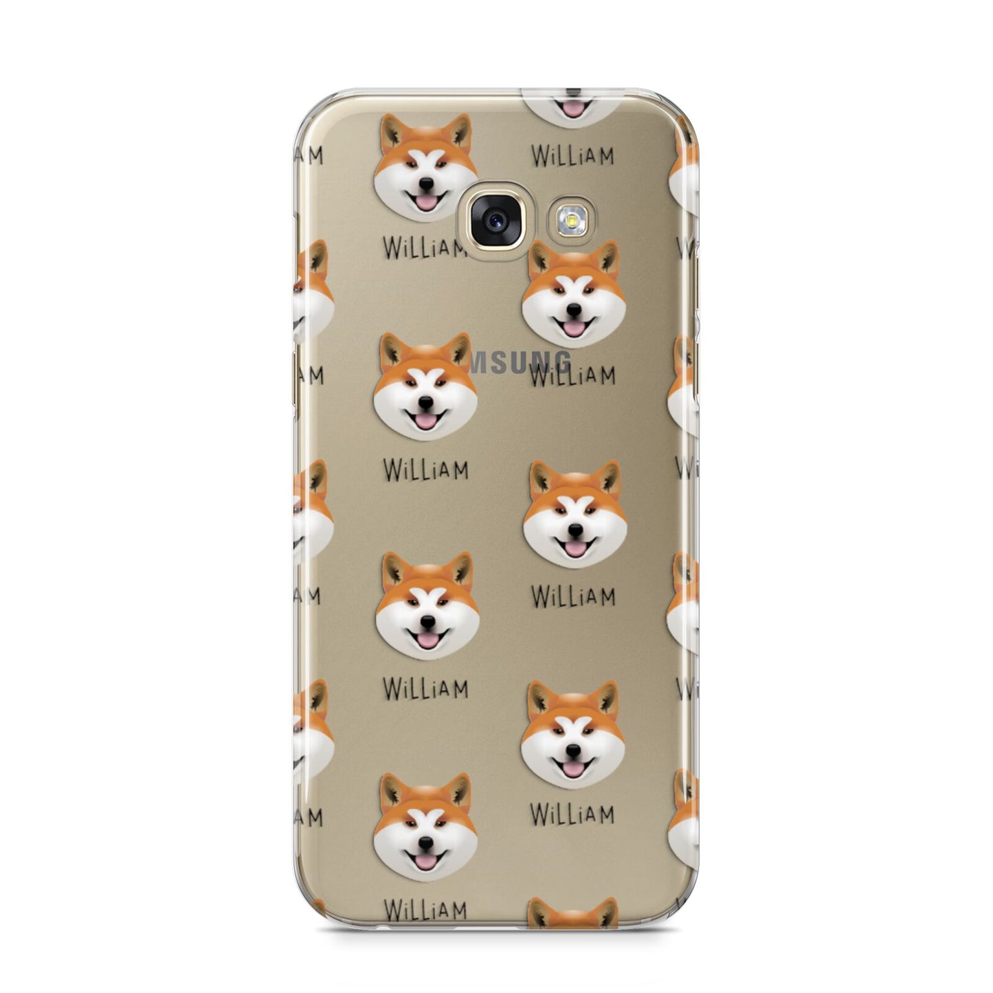 Japanese Akita Icon with Name Samsung Galaxy A5 2017 Case on gold phone