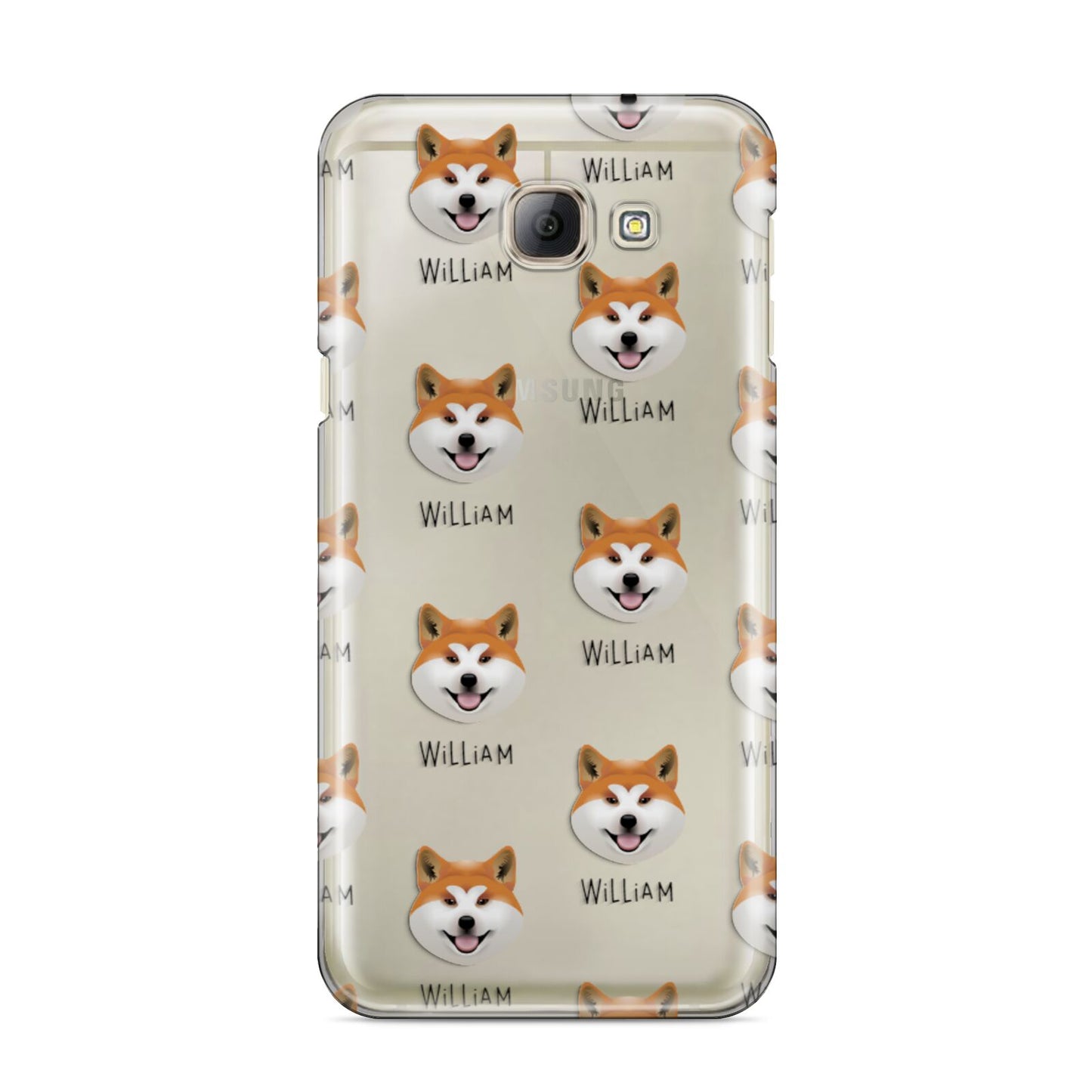 Japanese Akita Icon with Name Samsung Galaxy A8 2016 Case