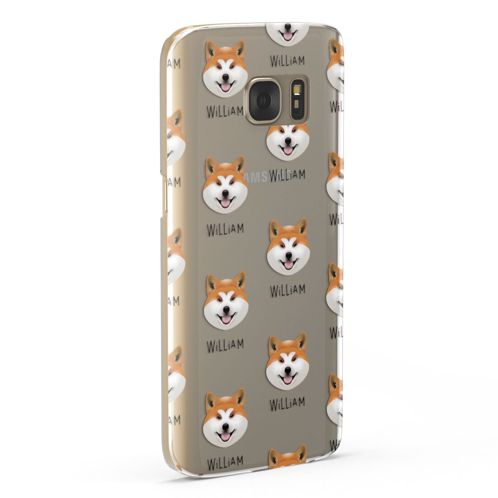 Japanese Akita Icon with Name Samsung Galaxy Case Fourty Five Degrees