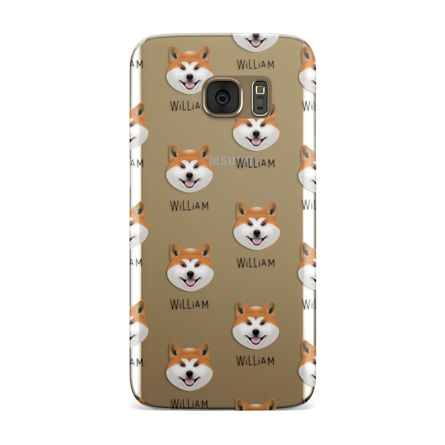 Japanese Akita Icon with Name Samsung Galaxy Case