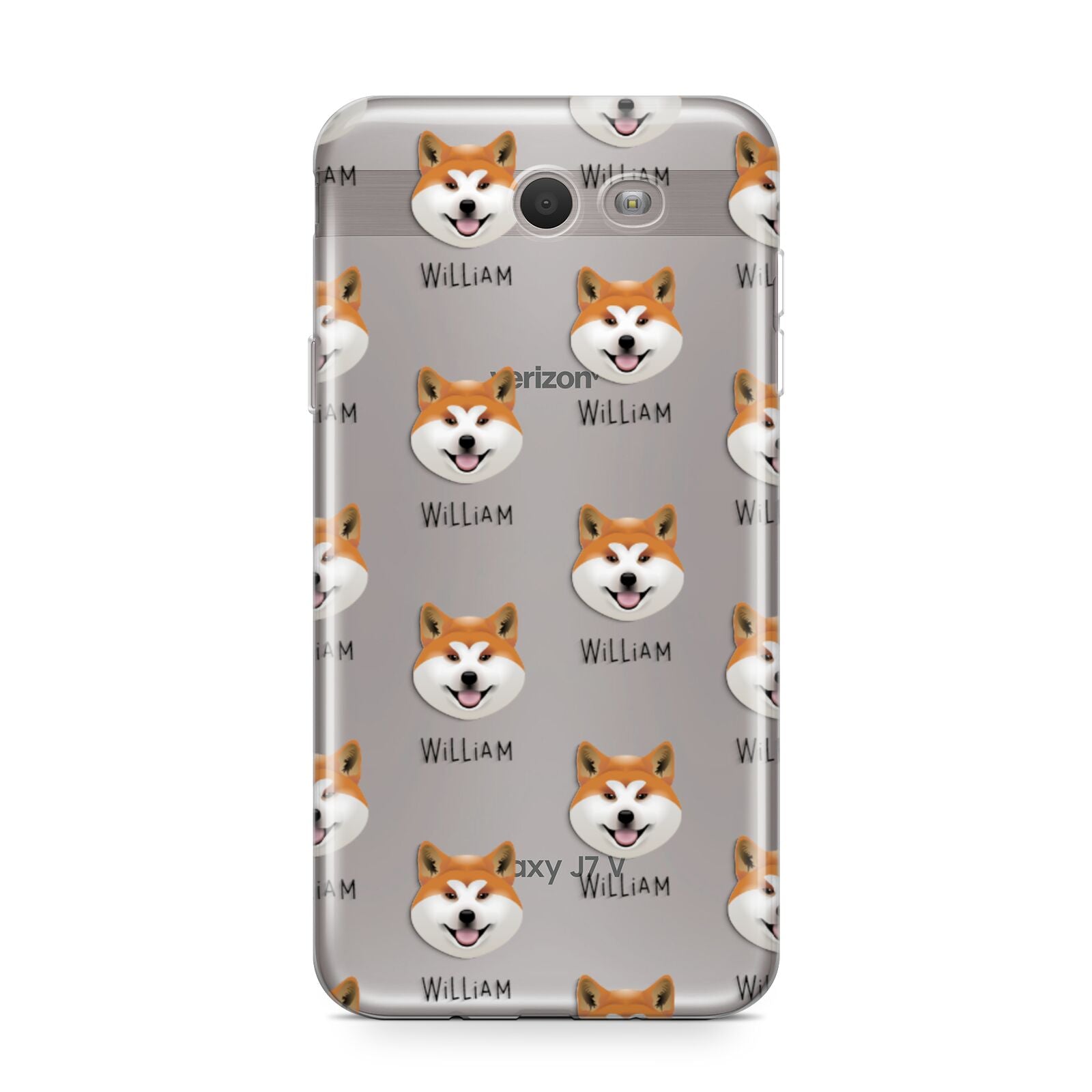 Japanese Akita Icon with Name Samsung Galaxy J7 2017 Case
