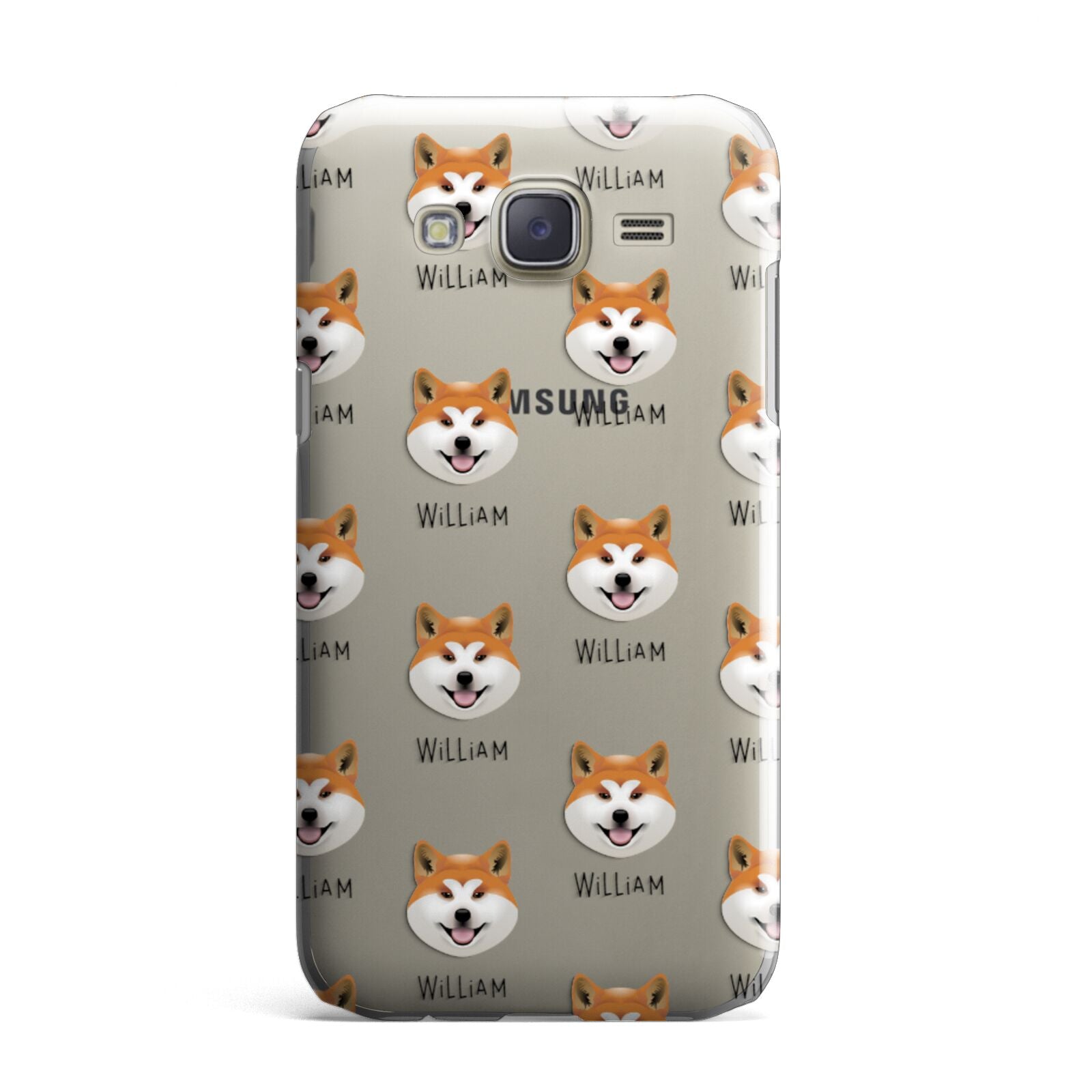 Japanese Akita Icon with Name Samsung Galaxy J7 Case