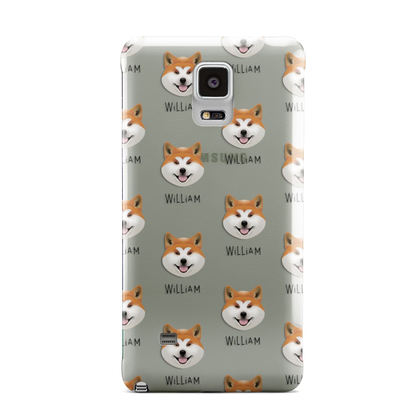 Japanese Akita Icon with Name Samsung Galaxy Note 4 Case