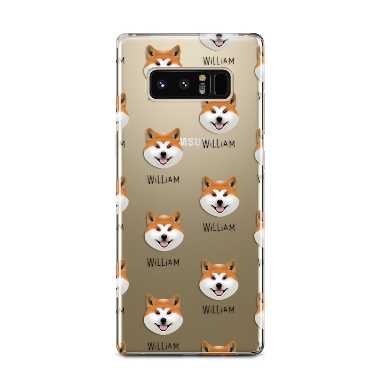 Japanese Akita Icon with Name Samsung Galaxy Note 8 Case
