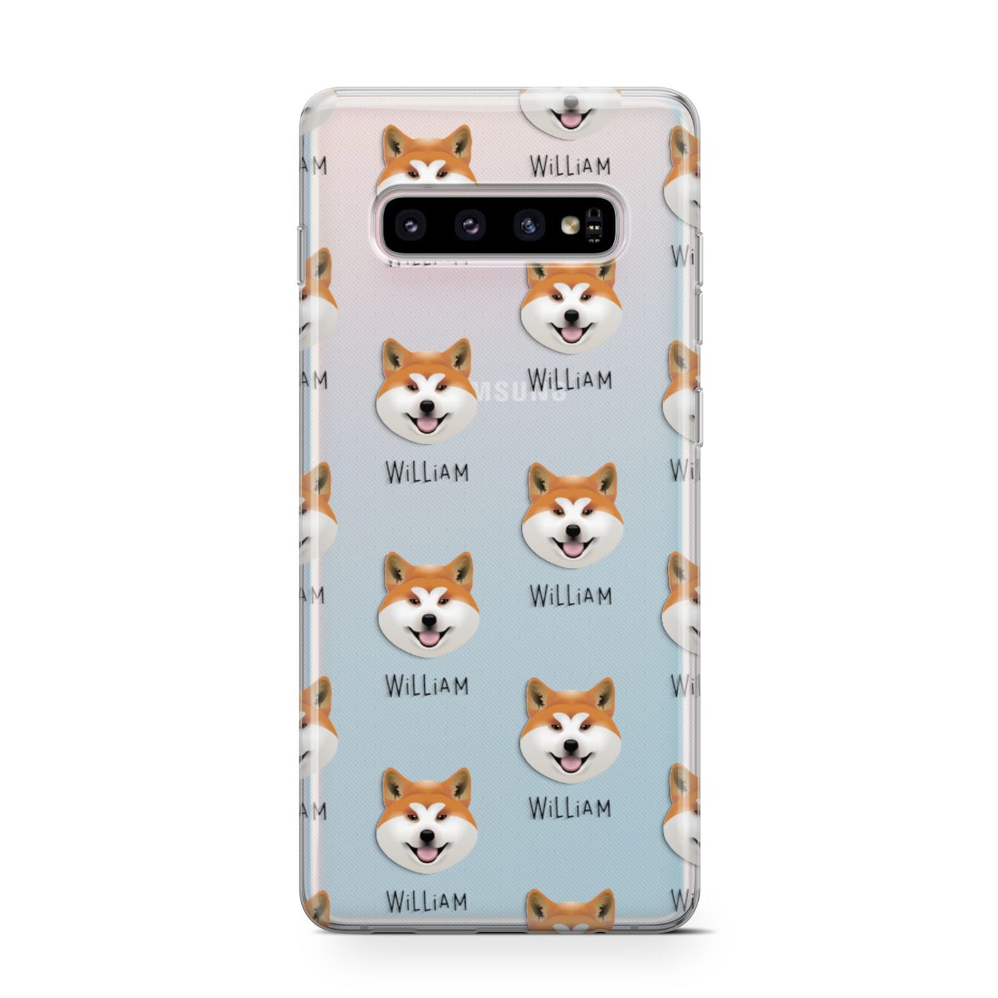 Japanese Akita Icon with Name Samsung Galaxy S10 Case
