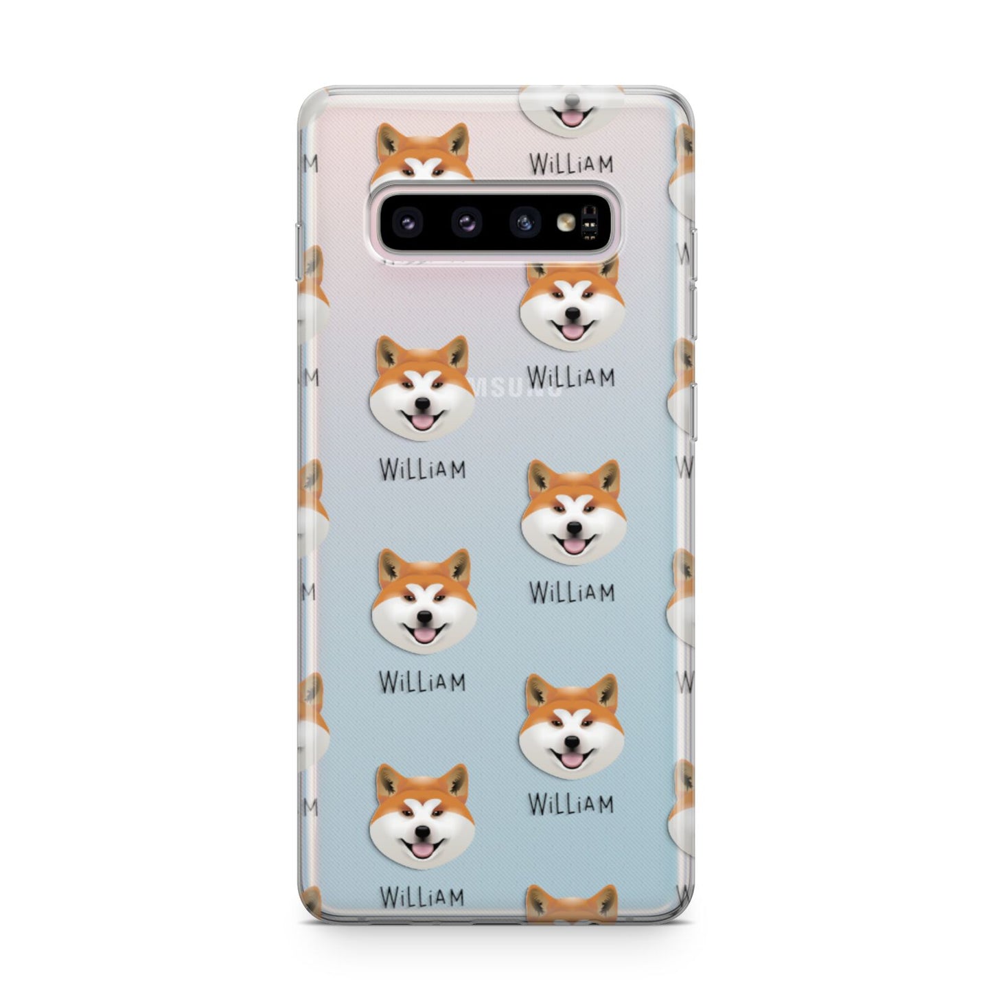 Japanese Akita Icon with Name Samsung Galaxy S10 Plus Case