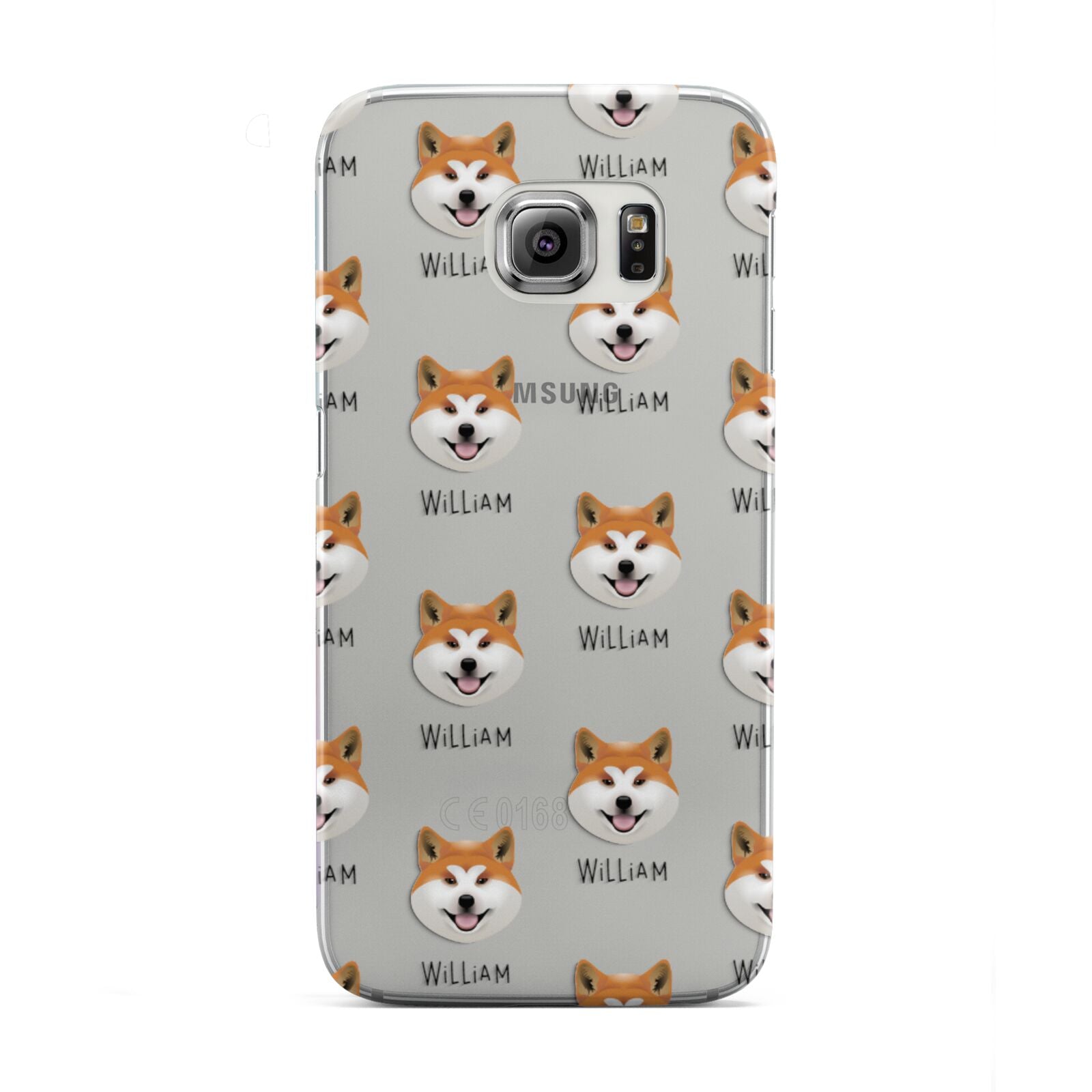 Japanese Akita Icon with Name Samsung Galaxy S6 Edge Case
