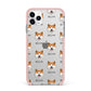 Japanese Akita Icon with Name iPhone 11 Pro Max Impact Pink Edge Case