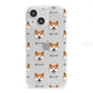 Japanese Akita Icon with Name iPhone 13 Mini Clear Bumper Case