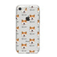 Japanese Akita Icon with Name iPhone 8 Bumper Case on Silver iPhone