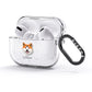Japanese Akita Personalised AirPods Glitter Case 3rd Gen Side Image
