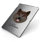 Japanese Akita Personalised Apple iPad Case on Grey iPad Side View