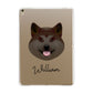 Japanese Akita Personalised Apple iPad Gold Case