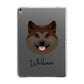 Japanese Akita Personalised Apple iPad Grey Case