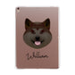 Japanese Akita Personalised Apple iPad Rose Gold Case