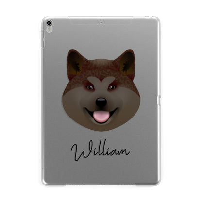 Japanese Akita Personalised Apple iPad Silver Case