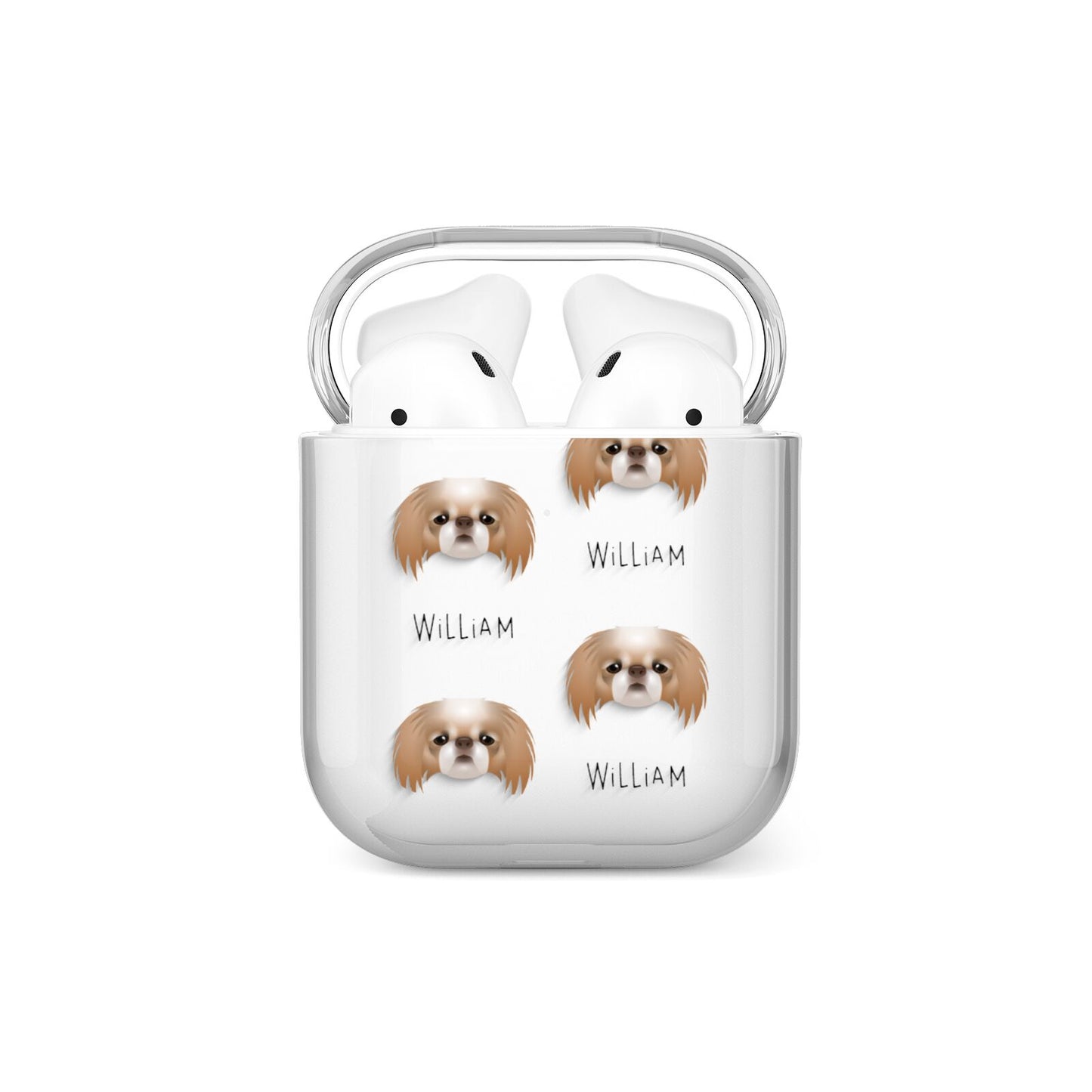Japanese Chin Icon with Name AirPods Case