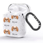 Japanese Chin Icon with Name AirPods Glitter Case Side Image