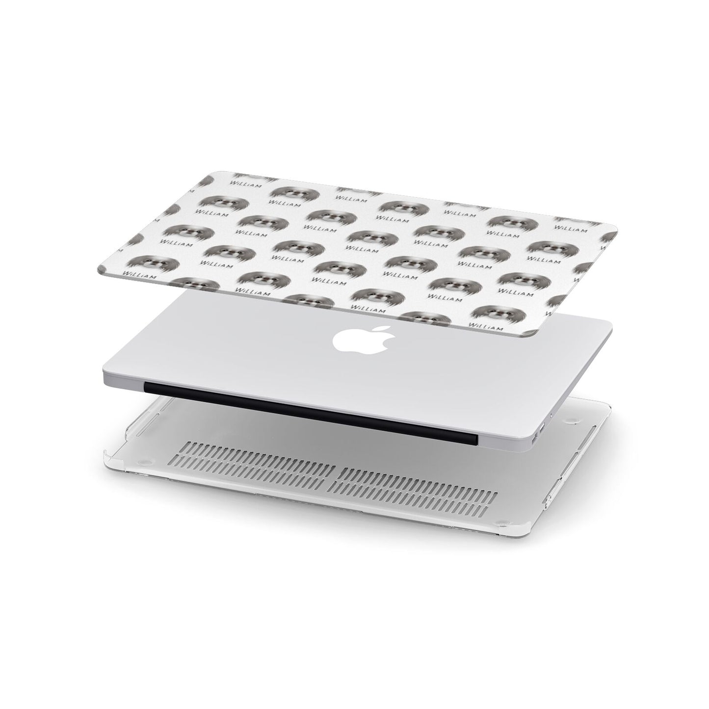 Japanese Chin Icon with Name Apple MacBook Case in Detail