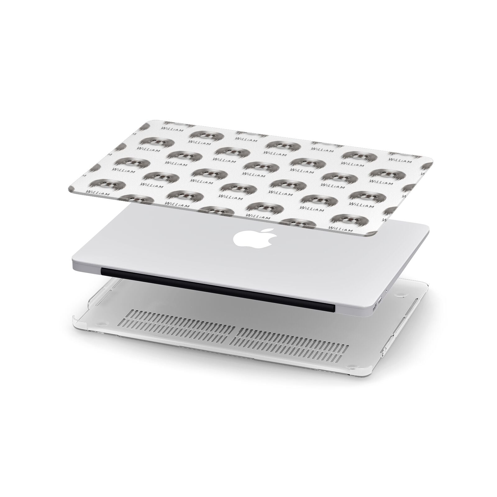 Japanese Chin Icon with Name Apple MacBook Case in Detail