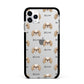 Japanese Chin Icon with Name Apple iPhone 11 Pro Max in Silver with Black Impact Case