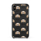 Japanese Chin Icon with Name Apple iPhone Xs Max Impact Case Black Edge on Black Phone