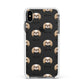 Japanese Chin Icon with Name Apple iPhone Xs Max Impact Case White Edge on Black Phone