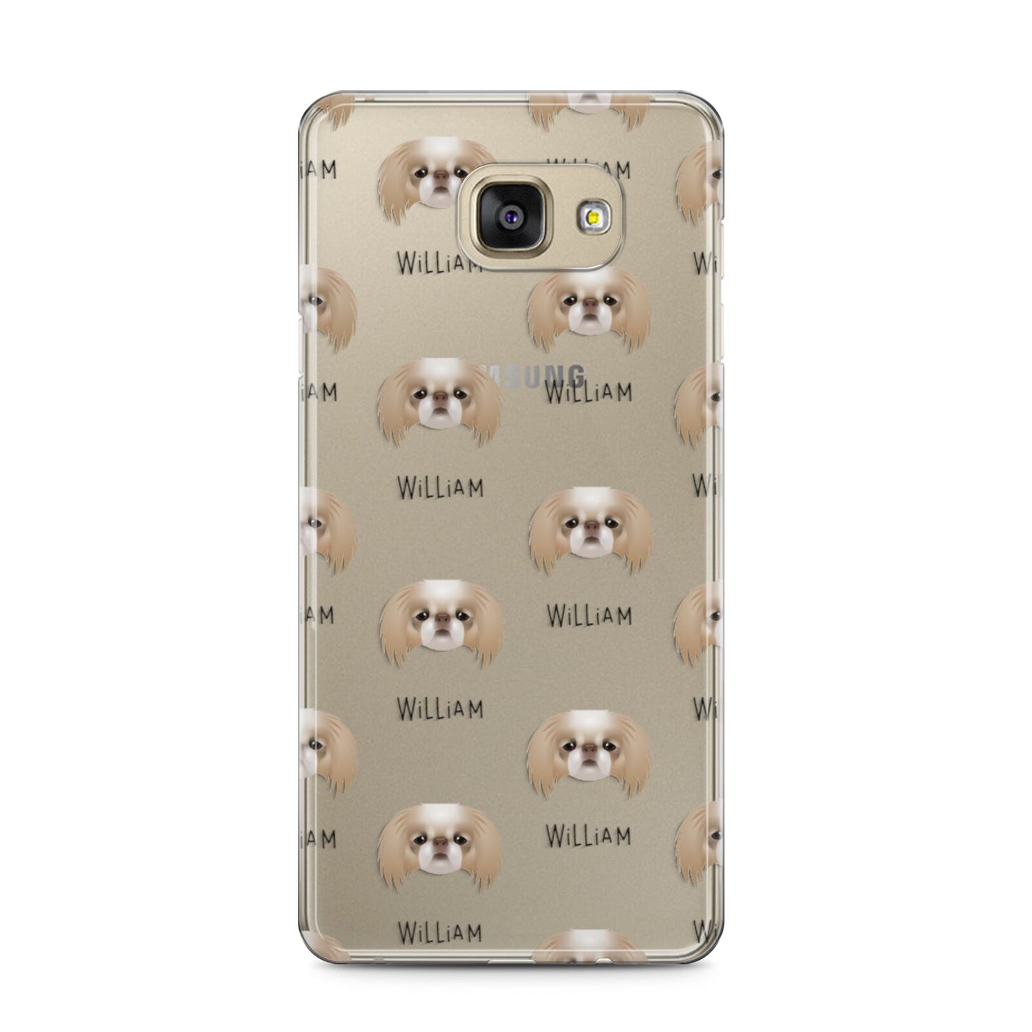 Japanese Chin Icon with Name Samsung Galaxy A5 2016 Case on gold phone