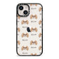 Japanese Chin Icon with Name iPhone 14 Black Impact Case on Silver phone