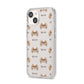 Japanese Chin Icon with Name iPhone 14 Clear Tough Case Starlight Angled Image