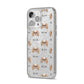 Japanese Chin Icon with Name iPhone 14 Pro Max Glitter Tough Case Silver Angled Image