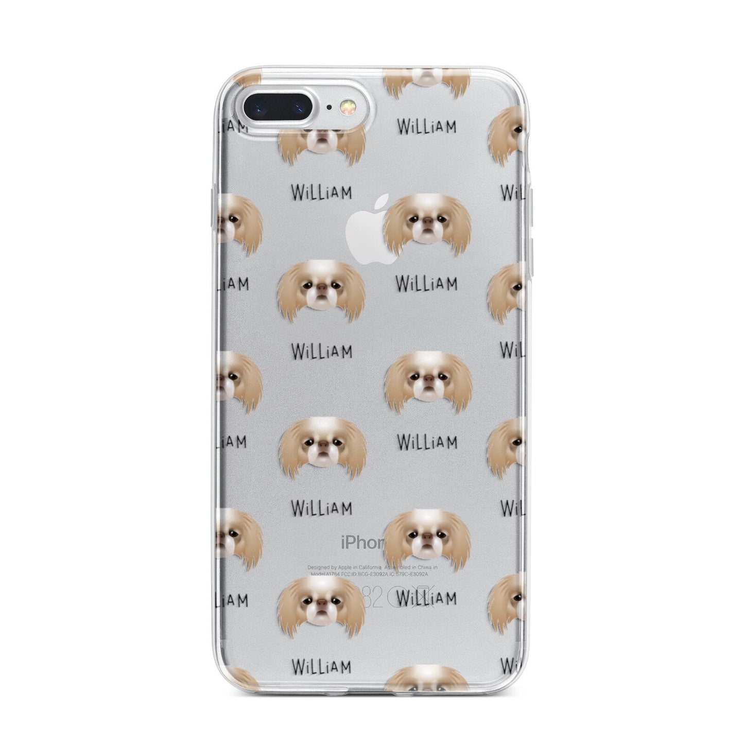 Japanese Chin Icon with Name iPhone 7 Plus Bumper Case on Silver iPhone