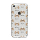 Japanese Chin Icon with Name iPhone 8 Bumper Case on Silver iPhone