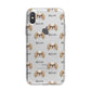 Japanese Chin Icon with Name iPhone X Bumper Case on Silver iPhone Alternative Image 1
