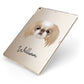 Japanese Chin Personalised Apple iPad Case on Gold iPad Side View
