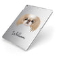 Japanese Chin Personalised Apple iPad Case on Silver iPad Side View