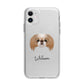 Japanese Chin Personalised Apple iPhone 11 in White with Bumper Case
